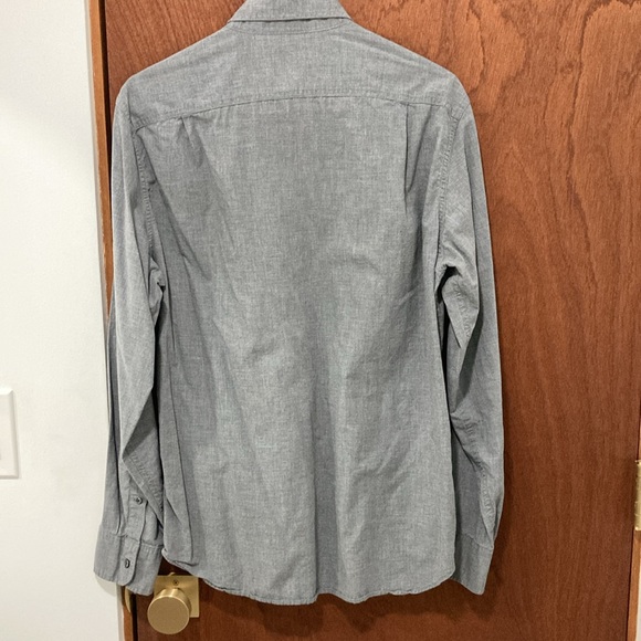 J. Crew Heather Grey Long Sleeved Cotton Button Down Shirt Men’s Size Medium - Picture 4 of 4